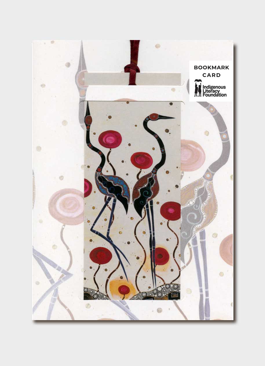 Bookmark Card - Melanie Hava's Brolgas at the Waterhole (detail)