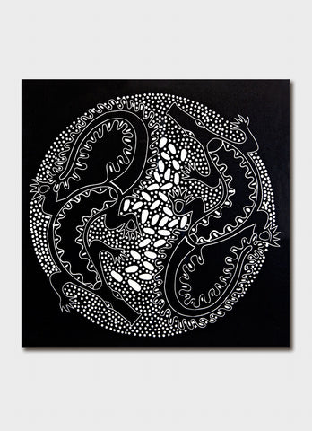 Lisa Michl Ko-manggen art card - Crocodile (Mim-barrchérr)