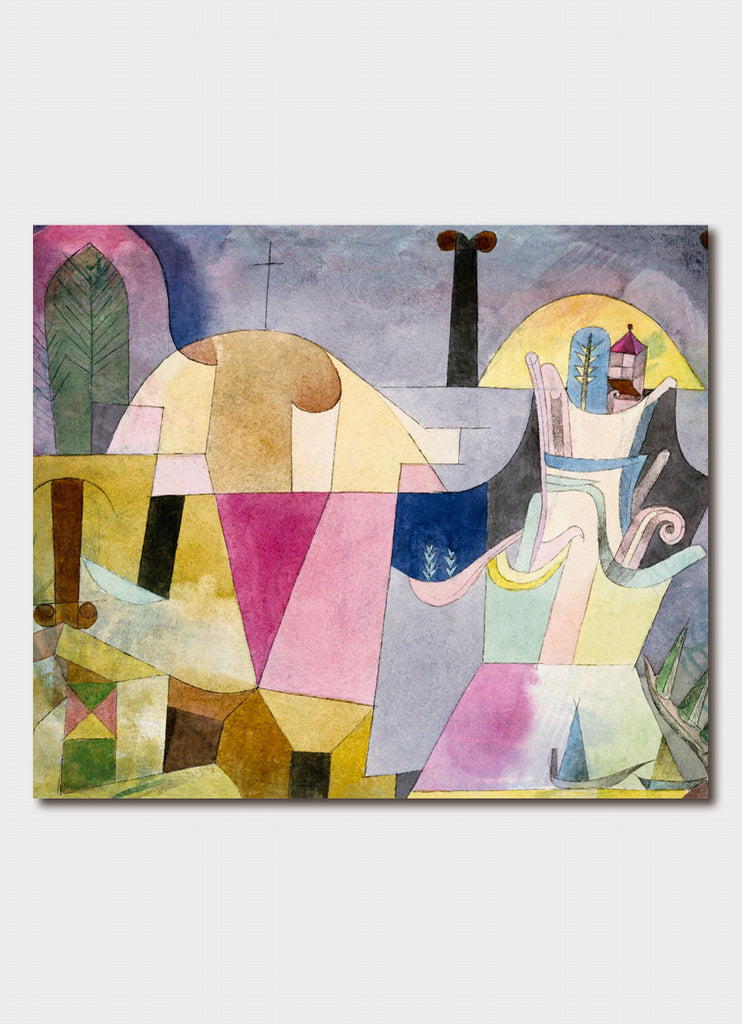Paul Klee art card - Black Columns in a Landscape