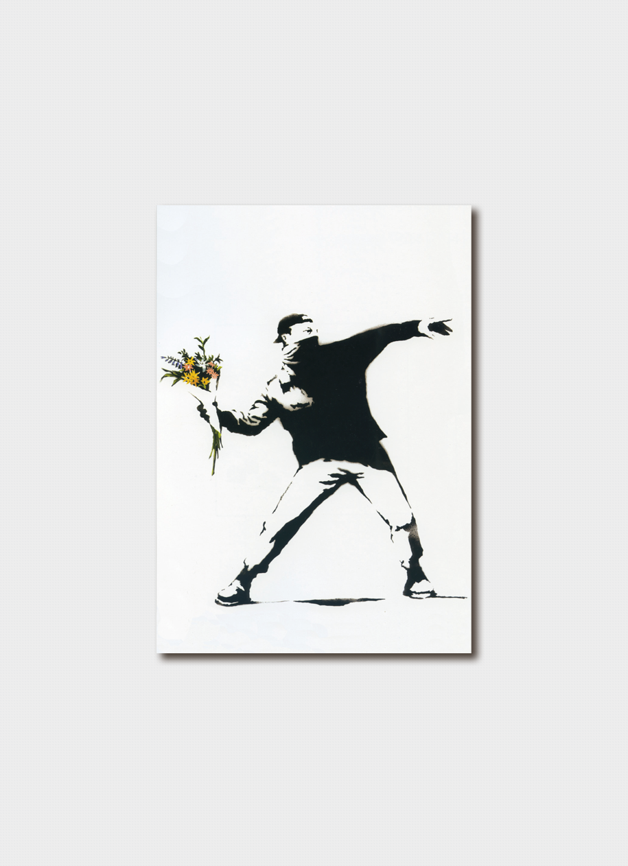 Banksy Art Card - Flower Thrower