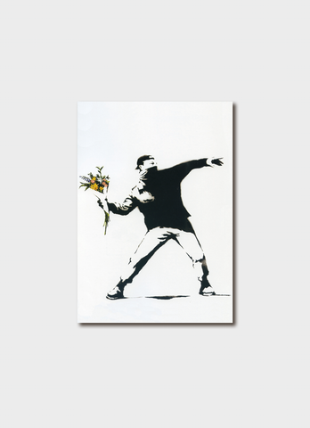 Banksy card - Flower Thrower