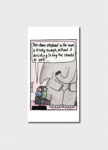 Judy Horacek cartoon card - Elephant in the Room