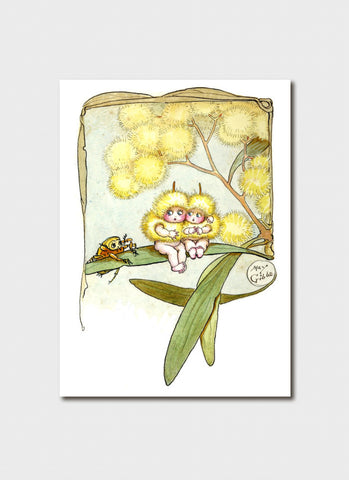 May Gibbs Art Card - 'Wattle Babies' front cover