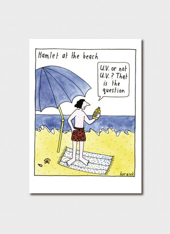 Judy Horacek cartoon card - Hamlet at the Beach