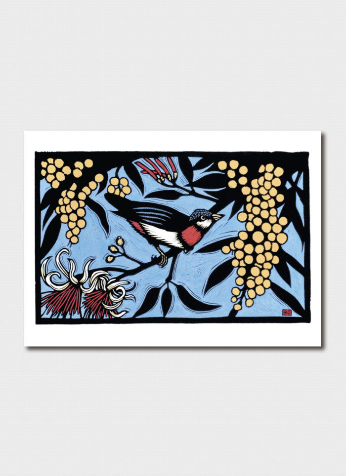 Bruce Goold Art Card - Mistletoe Bird