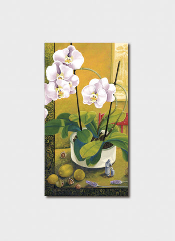 Annie Franklin Art Card - Winter Still Life With Orchids