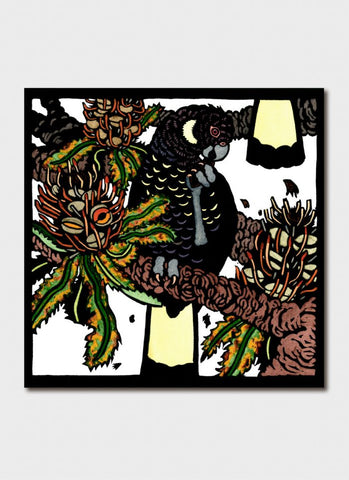 Kit Hiller art card - Black Cockies