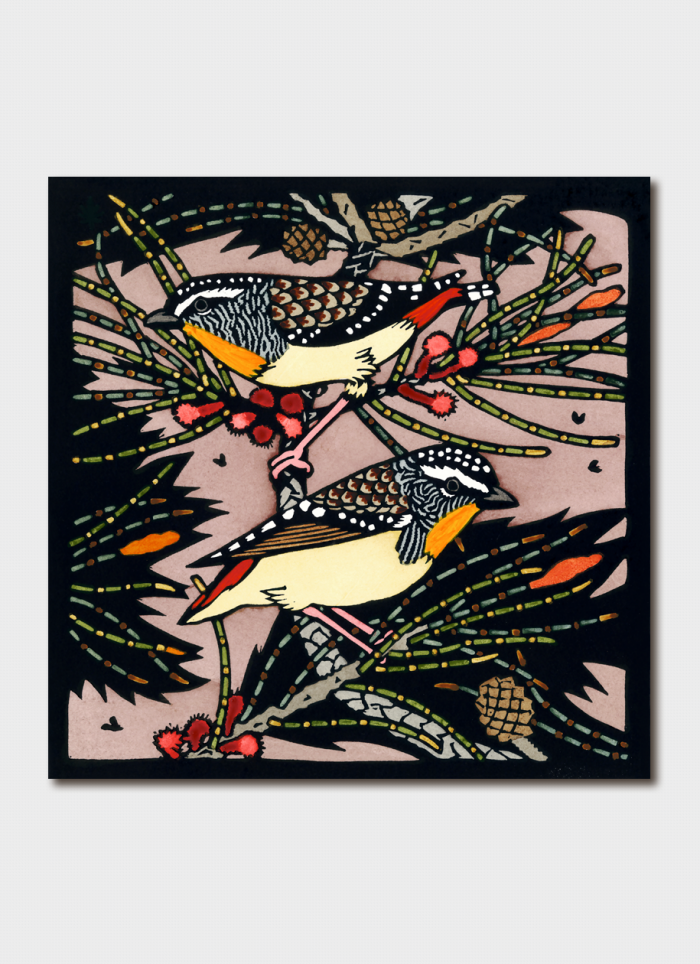 Kit Hiller art card - Pardalotes