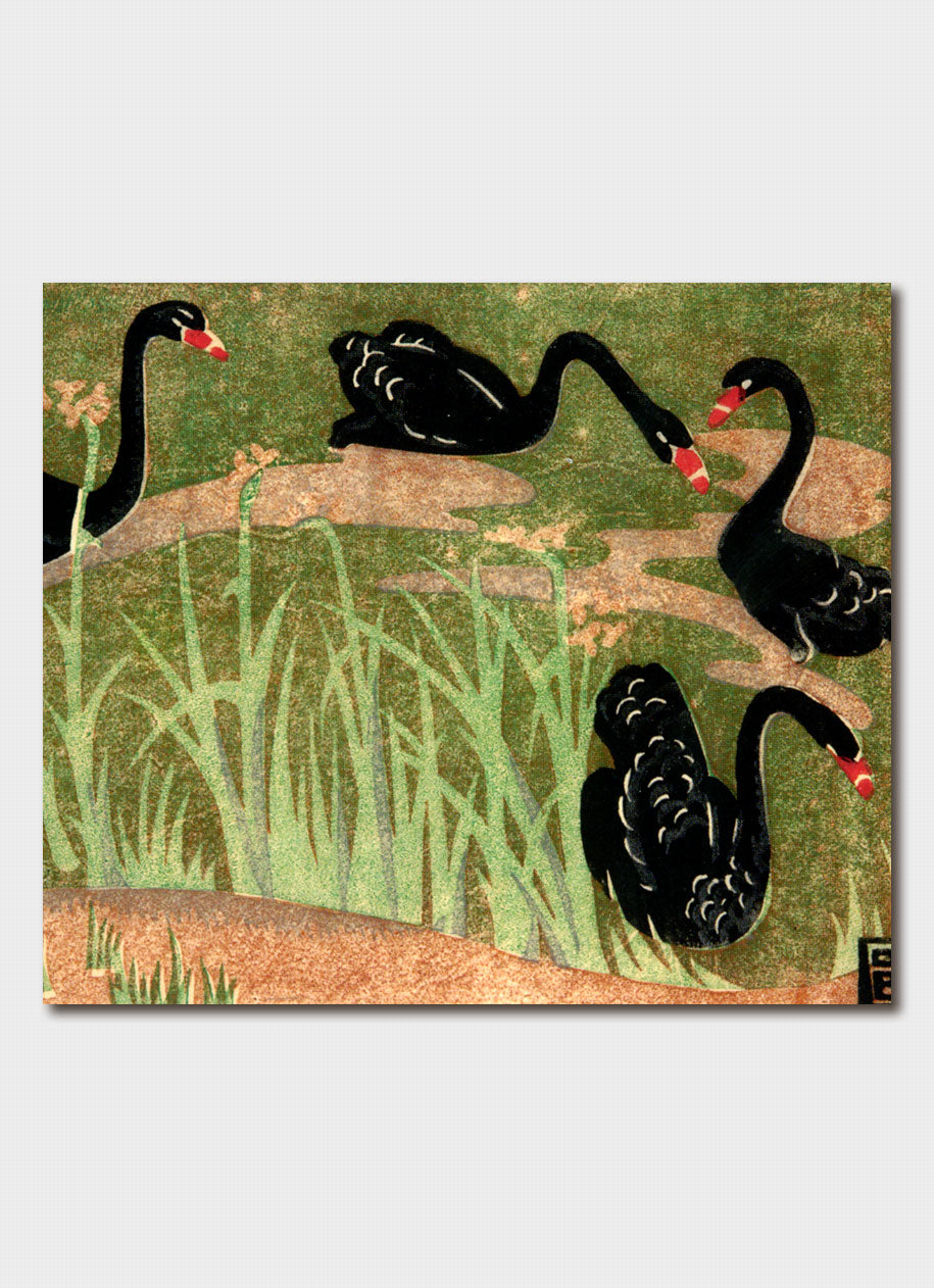Dorrit Black Art Card - Black Swans