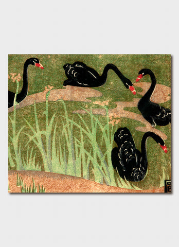 Dorrit Black Art Card - Black Swans