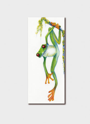 Minky Grant Bookmark - Green Tree Frog # 1