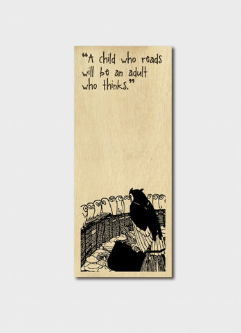 Flexible Timber Bookmark - A Child Who Reads