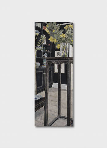 Cressida Campbell Bookmark - Black Room with Yellow Chrysanthemums