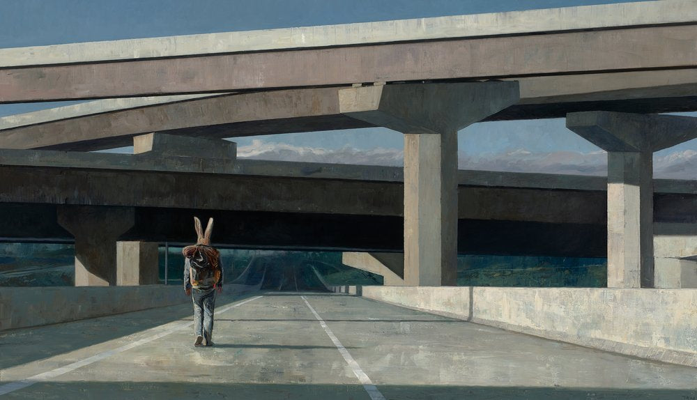 Shaun Tan - On my way to paradise, 2021, oil on canvas, 136 x 90 cm. A personal piece.