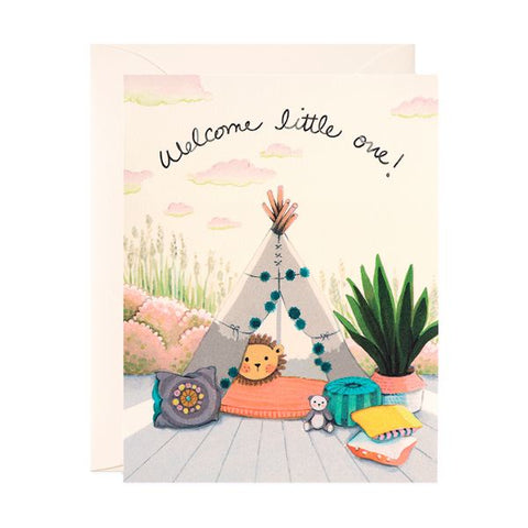 Joo Joo Paper Foil Card - Baby Tee-Pee