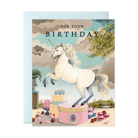 Joo Joo Paper Foil Card - Unicorn Birthday