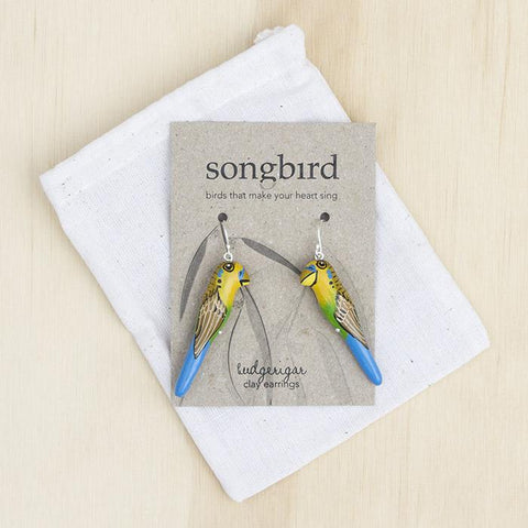 Songbird Earrings - Budgerigar