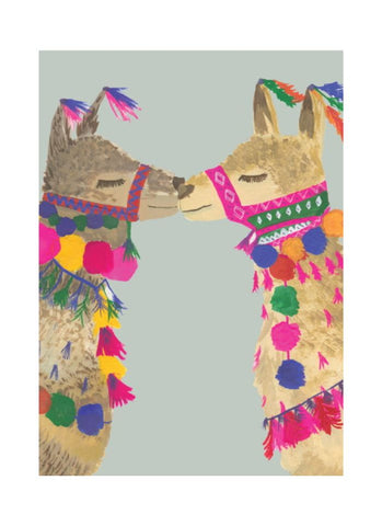 Hutch Cassidy greeting card - Love Llamas