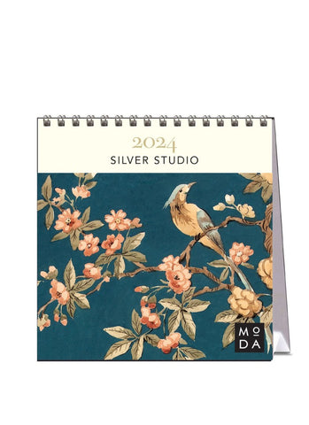 Silver Studio Desk Calendar 2024