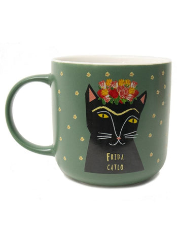 Bone China Cat Cup - Frida Catlo