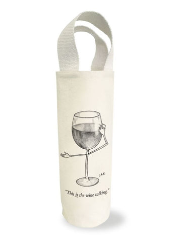 New Yorker Wine Tote Bag - This is the Wine talking