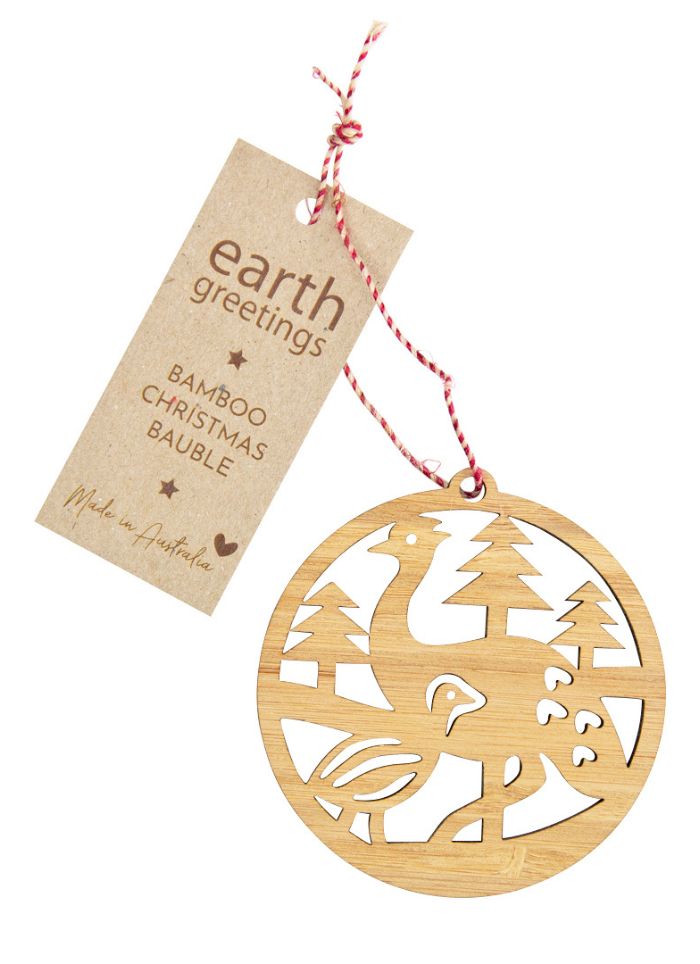 Bamboo Bauble - Emu & Baby