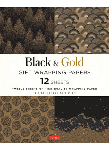 Black and Gold Gift Wrapping Papers