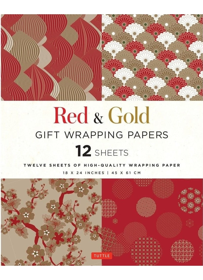 Red and Gold Gift Wrapping Papers