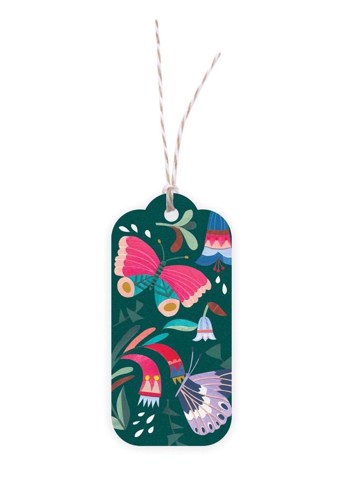 Gift Tag - Tropical Butterfllies