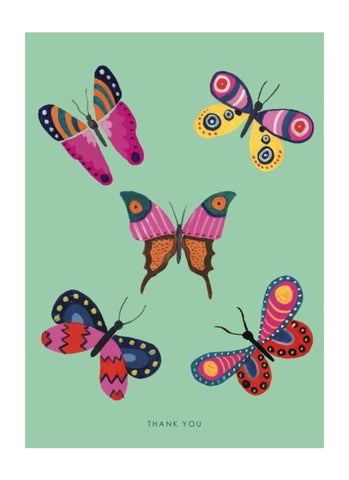 Hutch Cassidy greeting card - Butterflies Thank You