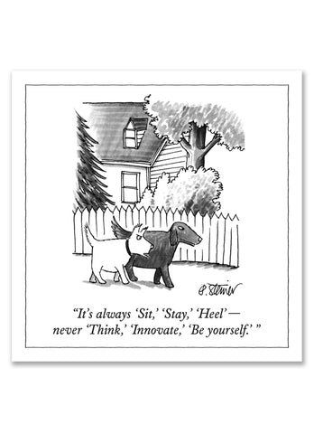 New Yorker Magnet - It's Always Sit, Stay, Heel