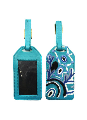 BWA Embroidered Leather Luggage Tag - Theo Hudson (B)