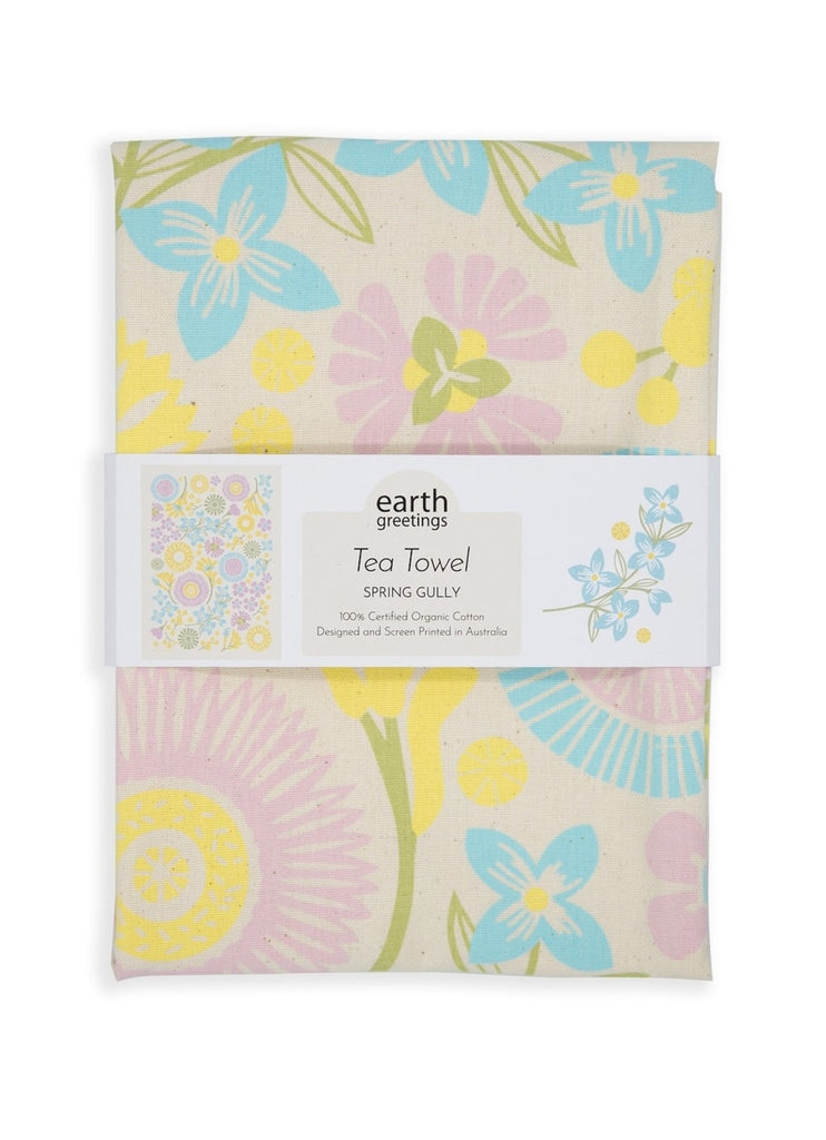 Earth Greetings Tea Towel - Spring Gully