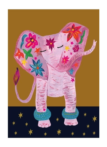 Hutch Cassidy greeting card - Carnival Elephant