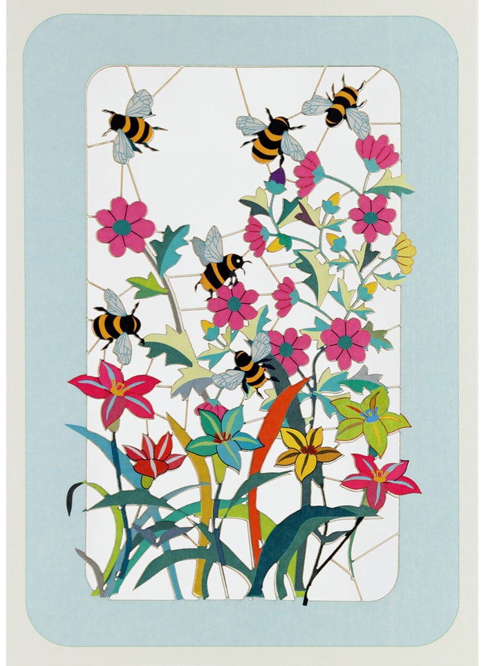 Forever Laser Cut Card - Bees and Flowers