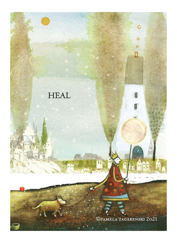 Sacredbee greeting card - Heal