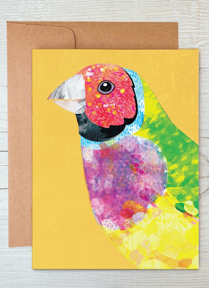 Gouldian Finch - Braw Paper Co Notecard