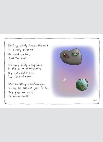 Leunig cartoon card - Asteroid