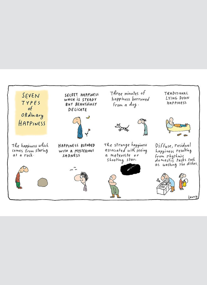 Leunig cartoon card - Ordinary Happiness
