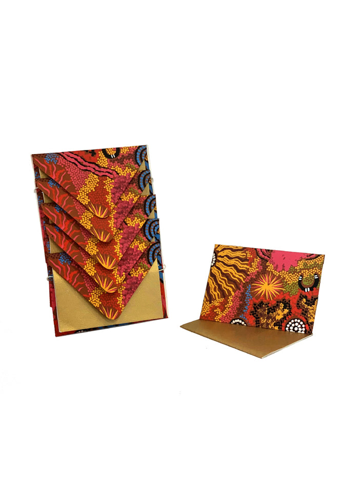 Better World Arts Handmade Envelope & Gift Card Pack - Damien & Yilpi Marks (975)