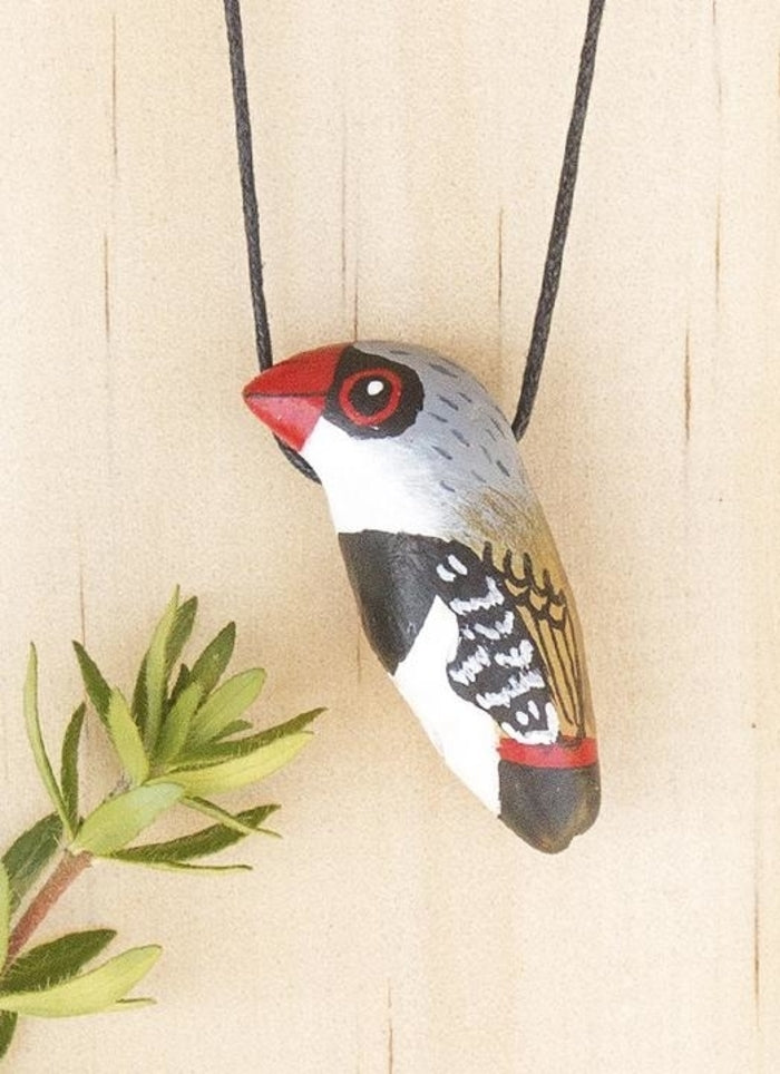 Songbird Whistle Necklace - Diamond Firetail