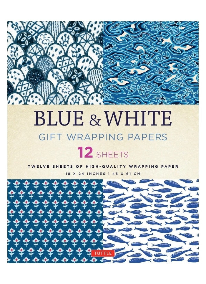 Blue and White Gift Wrapping Papers