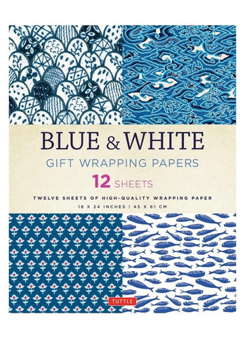 Blue and White Gift Wrapping Papers