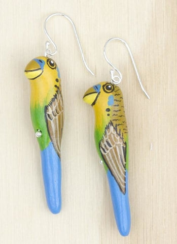 Songbird Earrings - Budgerigar