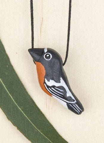 Songbird Whistle Necklace - Flame Robin