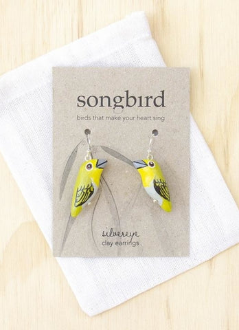 Songbird Earrings - Silvereye