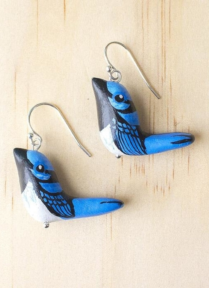 Songbird Earrings - Superb Fairy Wren