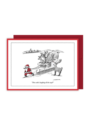 New Yorker Cartoon Christmas Card - Laughing All the Way