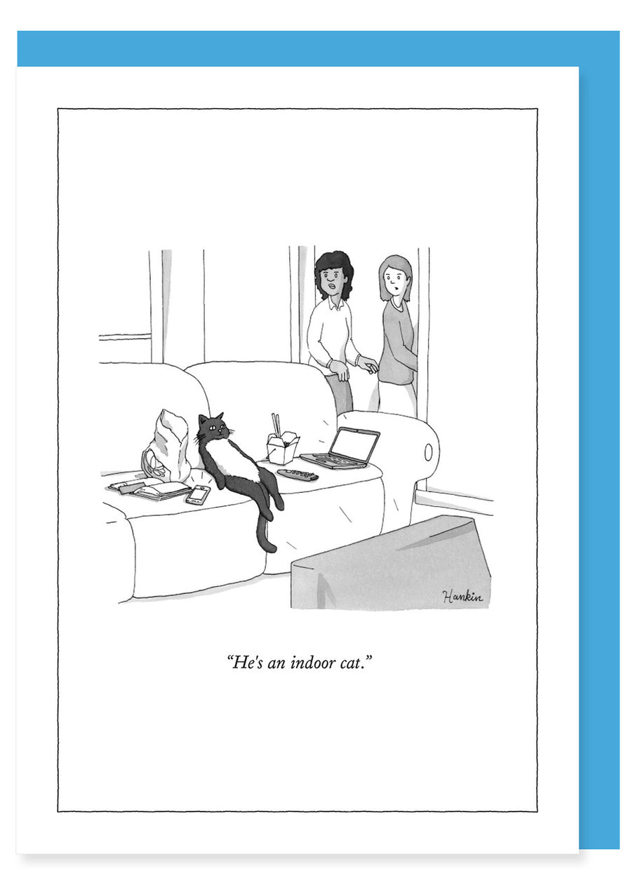 New Yorker Cartoon Card - Indoor Cat