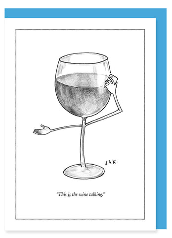 New Yorker Cartoon Card - The Wine Talking